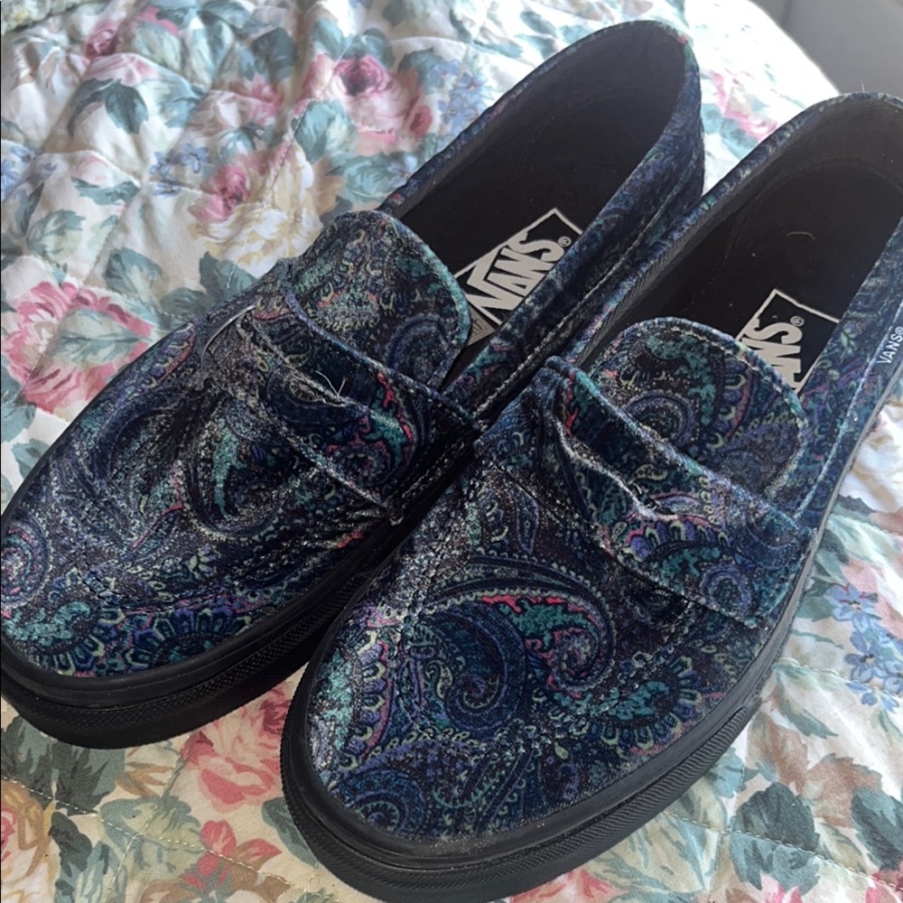 Vans Men's Blue Paisley Loafers